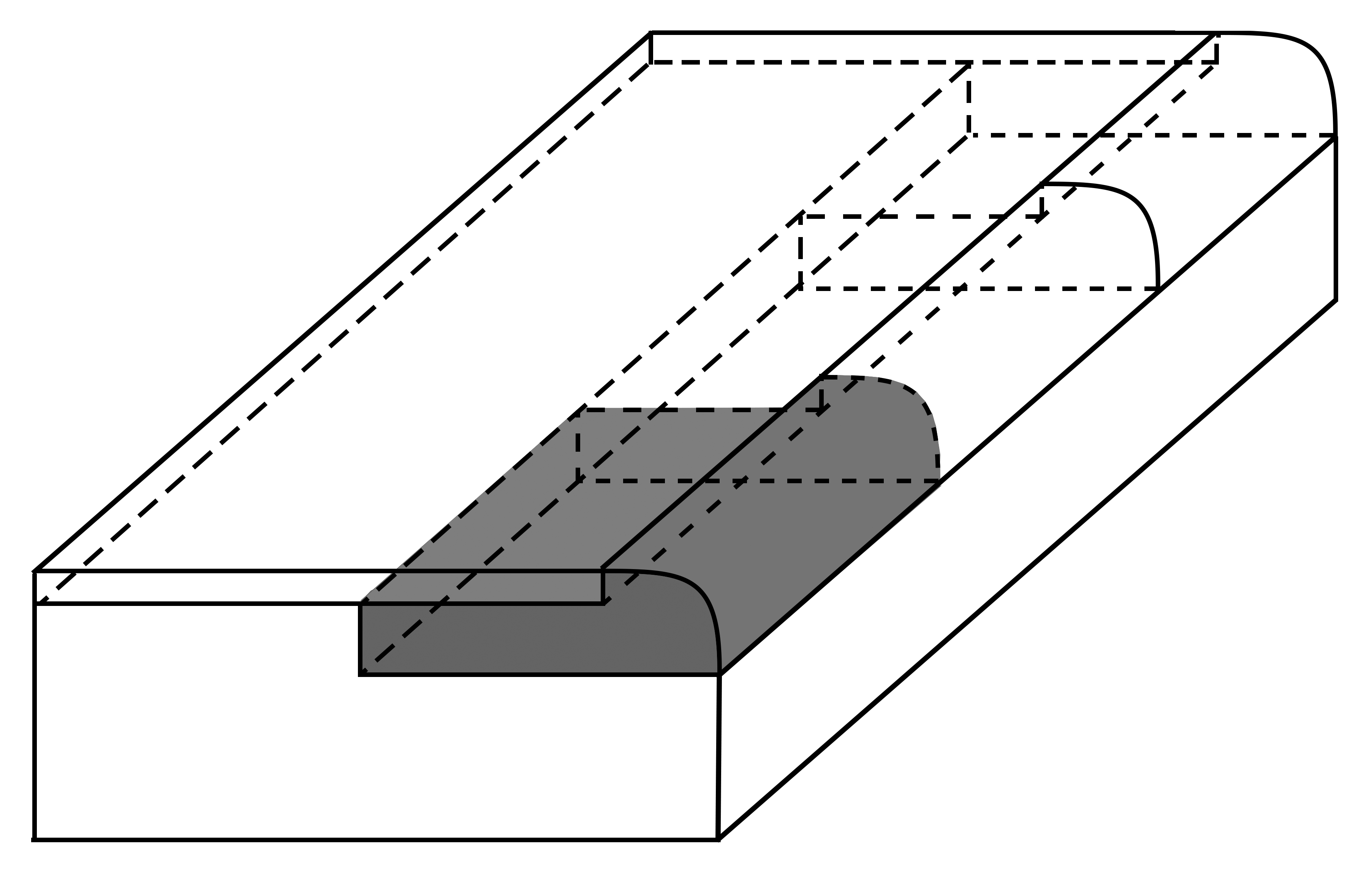 black, white, and gray diagram with dotted lines representing the smaller strips of wood that make up the tabletop
